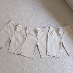 3 pairs of Old Navy uniform Bermuda shorts 16